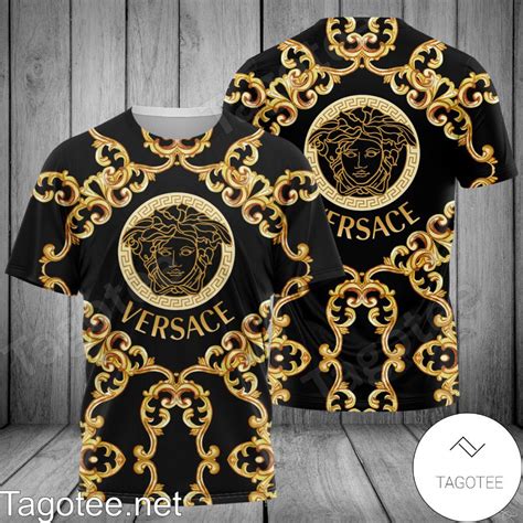 versace collection medusa tile shirt|Versace baroque t shirt.